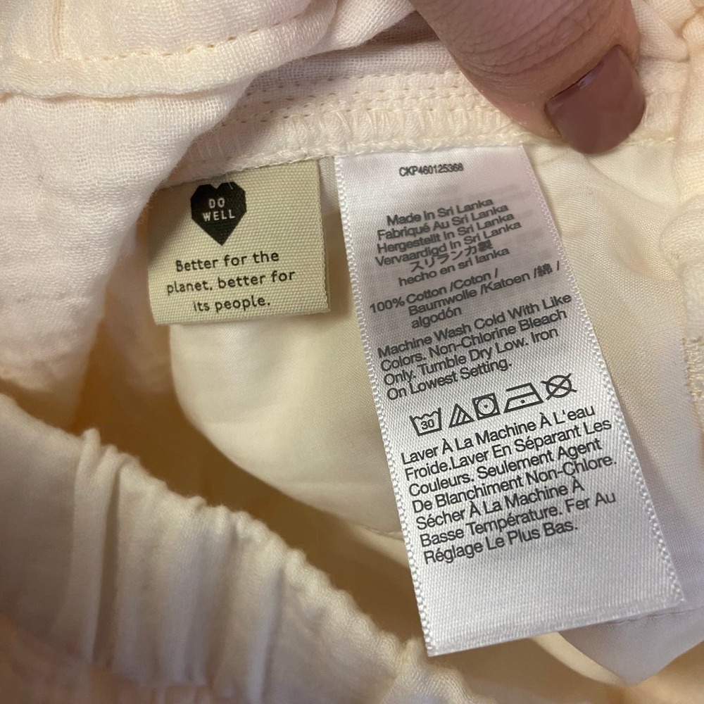 Madewell | Womans Cream Shorts XXL Cotton Pockets - Picture 9 of 9